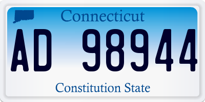 CT license plate AD98944