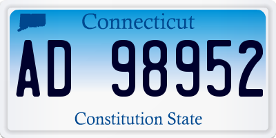 CT license plate AD98952