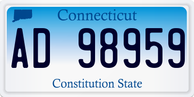 CT license plate AD98959