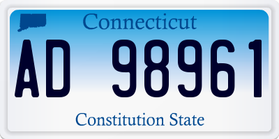 CT license plate AD98961