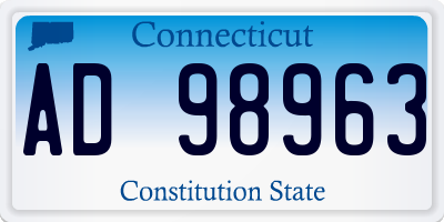 CT license plate AD98963
