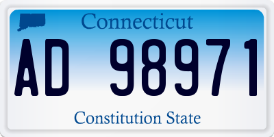 CT license plate AD98971