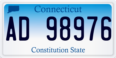 CT license plate AD98976