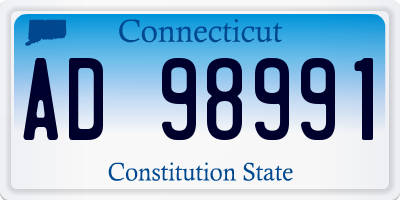 CT license plate AD98991