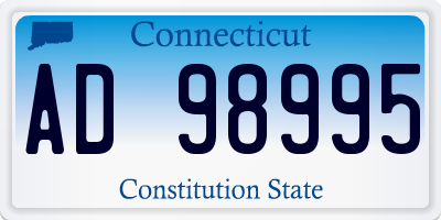 CT license plate AD98995