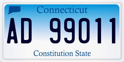 CT license plate AD99011