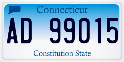 CT license plate AD99015