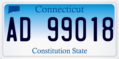 CT license plate AD99018