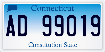CT license plate AD99019