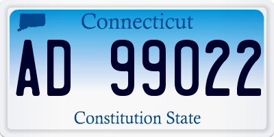 CT license plate AD99022
