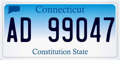 CT license plate AD99047