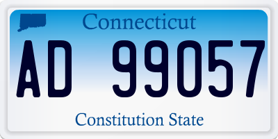 CT license plate AD99057