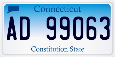 CT license plate AD99063
