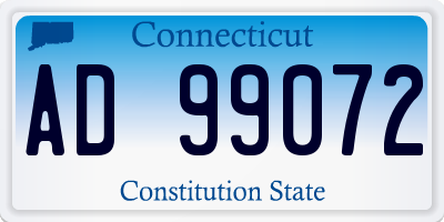 CT license plate AD99072
