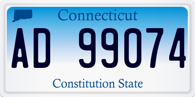 CT license plate AD99074