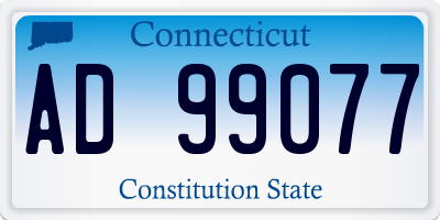 CT license plate AD99077