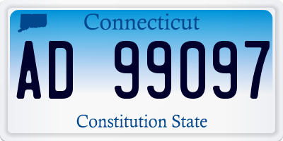 CT license plate AD99097