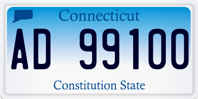 CT license plate AD99100