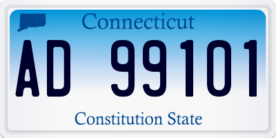 CT license plate AD99101