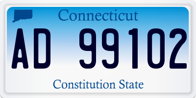 CT license plate AD99102
