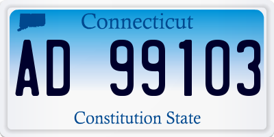 CT license plate AD99103