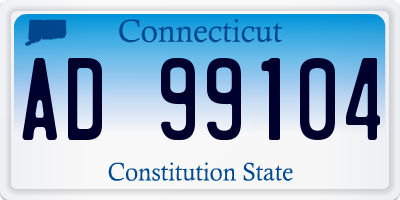CT license plate AD99104