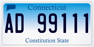 CT license plate AD99111
