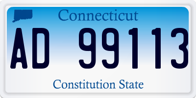 CT license plate AD99113