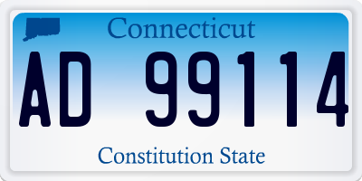 CT license plate AD99114
