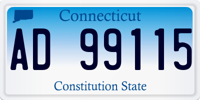 CT license plate AD99115