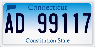 CT license plate AD99117