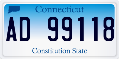 CT license plate AD99118