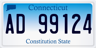 CT license plate AD99124
