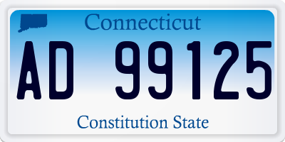 CT license plate AD99125