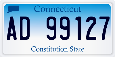 CT license plate AD99127