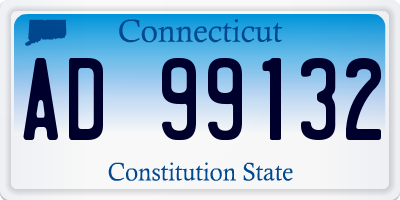 CT license plate AD99132