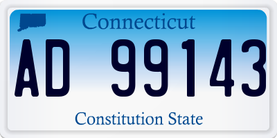 CT license plate AD99143
