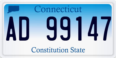 CT license plate AD99147