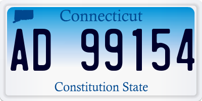 CT license plate AD99154