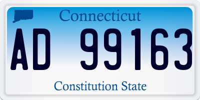 CT license plate AD99163