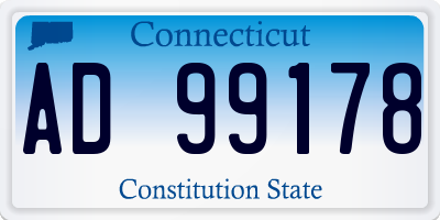 CT license plate AD99178
