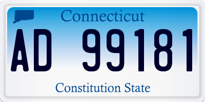 CT license plate AD99181