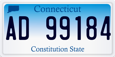 CT license plate AD99184