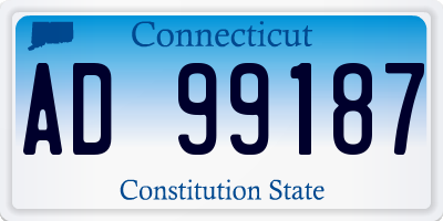 CT license plate AD99187