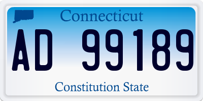 CT license plate AD99189