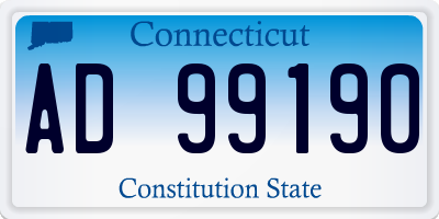 CT license plate AD99190