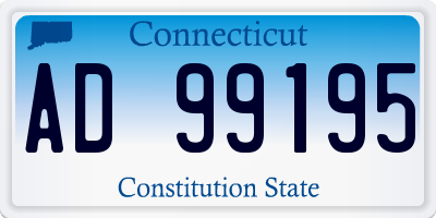 CT license plate AD99195