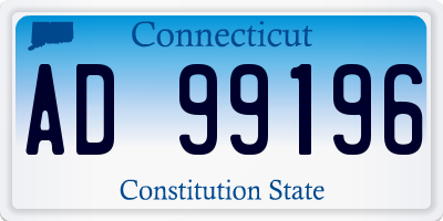 CT license plate AD99196