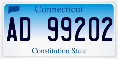 CT license plate AD99202