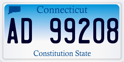 CT license plate AD99208